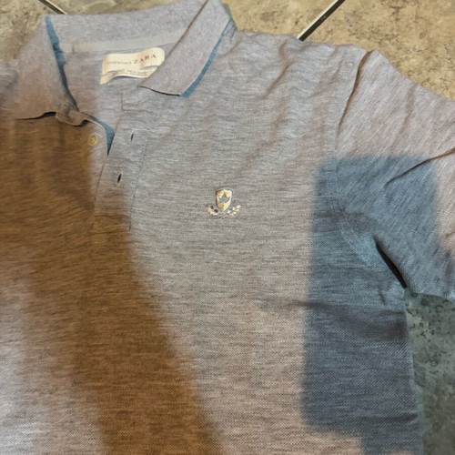 Zara men's polo tshirt gray medium used