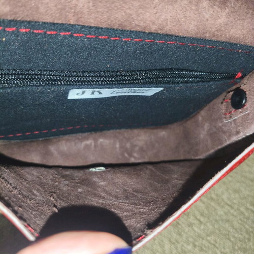 Handmade Small Crossbody Belt Bag 100% Genuine Leather JK Leather new, red
