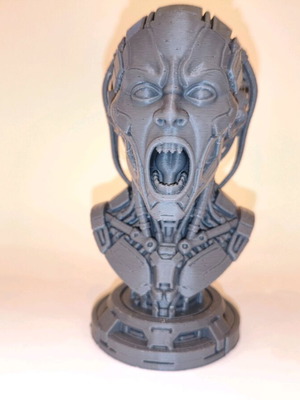 Biomechanical female statue like new, Giger style, dark grey