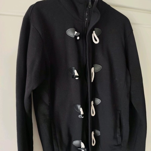 Black jacket-coat size large like new