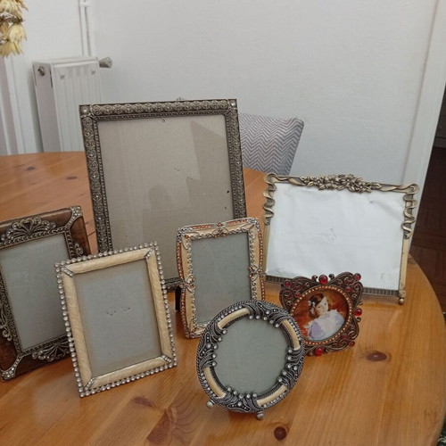 Photo frames used, set of 7 in various sizes