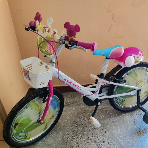 Children's bicycle 20 inch used, city with V-brakes, girls