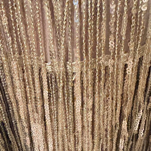 Dress dark green with fringes and sequins XS new by Zara