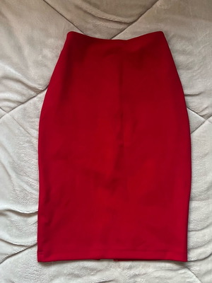 Pencil skirt like new, red, size S