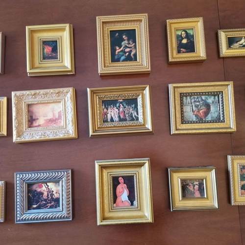 Great Painters authentic ESK replicas, 15 miniature oil paintings new