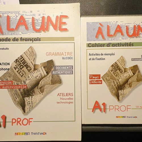 A la une French learning method new, level A1