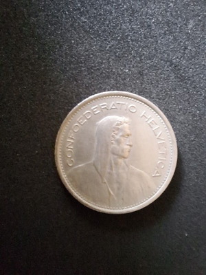 Φράγκο Ελβετίας 5 του 1968 μεταχειρισμένο συλλεκτικό νόμισμα