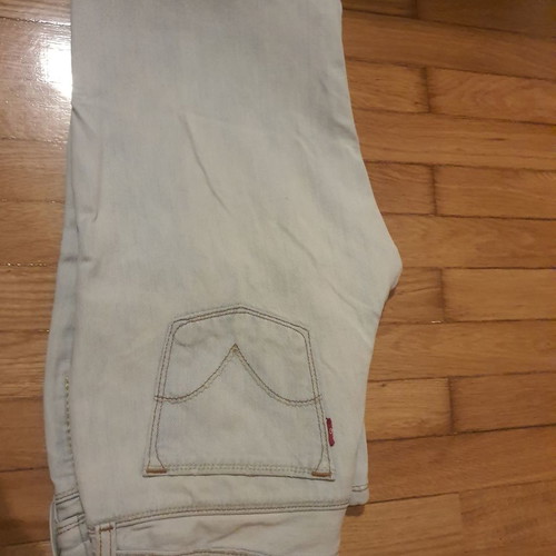 Levi's jeans used, size M, black and light denim