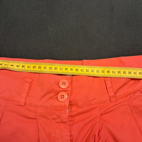 Happening No36 coral cotton high-waisted bermuda shorts like new