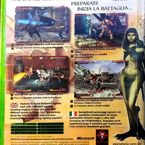 X-BOX Barbarian used, with signs of use