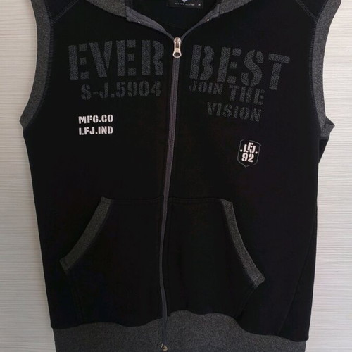Ever Best sleeveless sweatshirt used, black with gray details