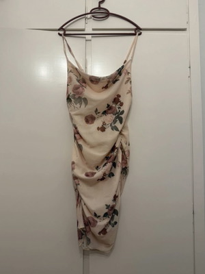 Shein floral dress with side ruching