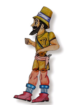 Nionios Explorer new with glass enamel, height 77cm