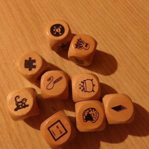 Cubes Story game 9 wooden storytelling cubes new
