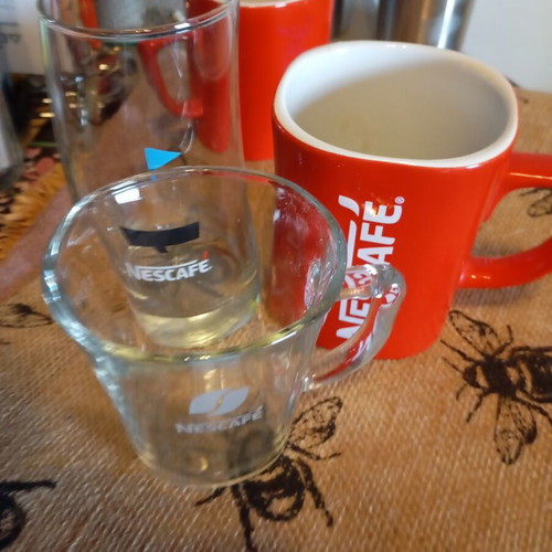 Nescafe glass and cup vintage, like new