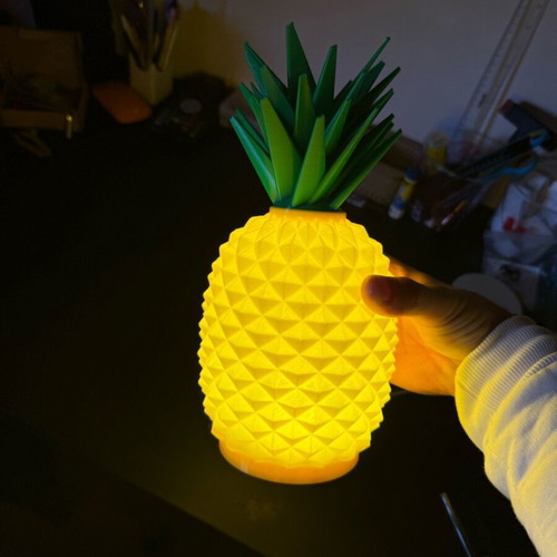 Pineapple led lamp new, 3D printed, made in Greece