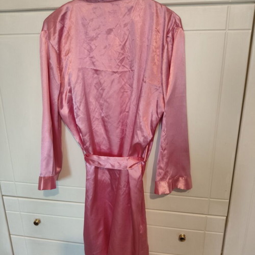 Pink satin texture robe used, size small/medium