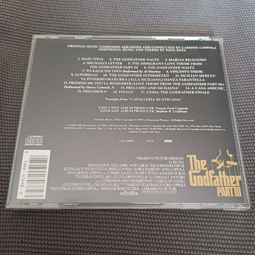 The Godfather Part III CD album soundtrack, classical