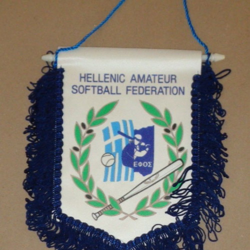 Greek Softball Federation Pennant Flag new, authentic