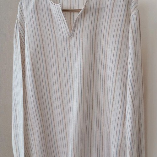 Linen Men's Striped Shirt Red Union (Size XL)