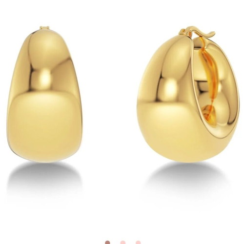 Gold plated earrings 14K new stainless steel