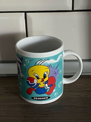 Tweety Mug used, Looney Tunes Warner Bros 1996
