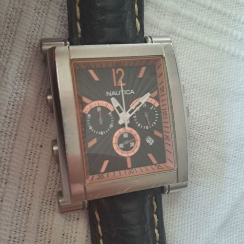 Nautica men's watch with Japanese movement and chronograph, like new