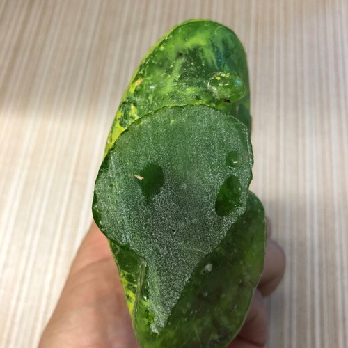 Solid artistic glass sculpture