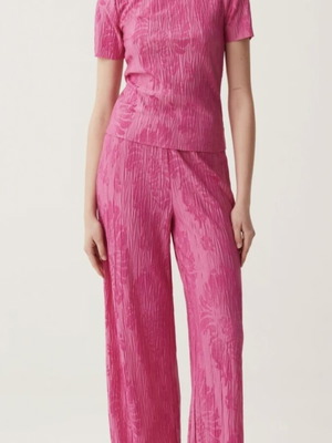 Ovs Fashion pink jacquard set with top and pants