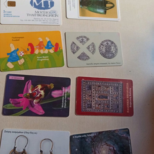 Phone cards used, collectible pack