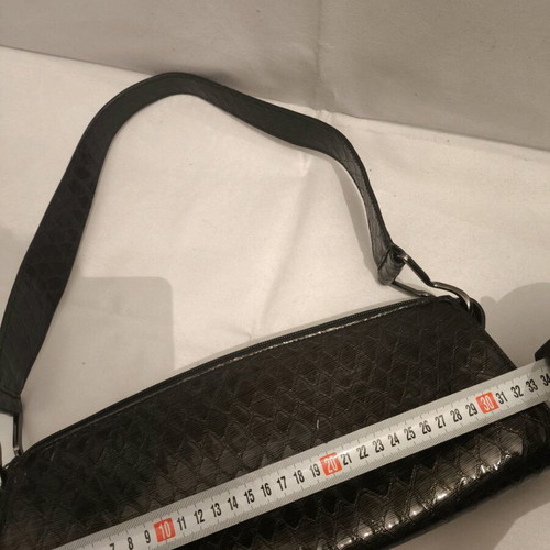 Vintage Mike Mike women's leather shoulder bag with embossed texture like new