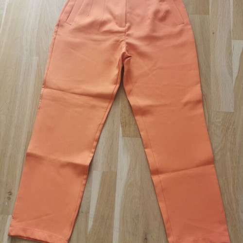 Decoro fabric pants orange like new, size S