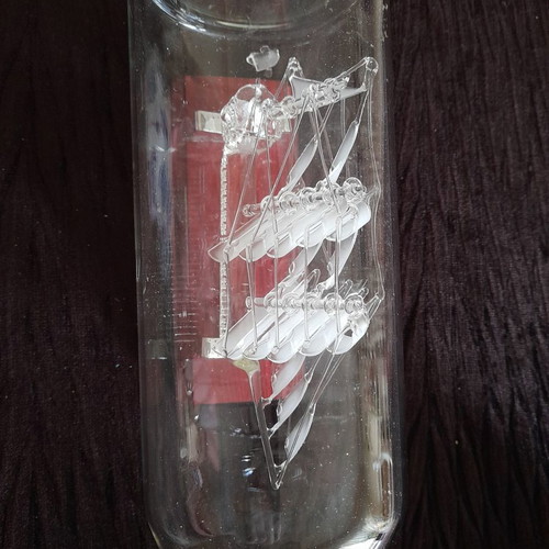 Gorch Fock decorative bottle used, glass 30×9 cm