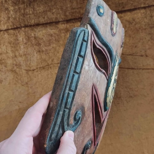 African wooden mask used 27x23cm