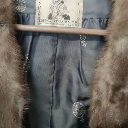 Etol mink fur cape like new, gray brown