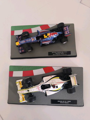 Αυτοκίνητα F1 1:43 σαν καινούργια, Red Bull Vettel και J. Button με Brawn