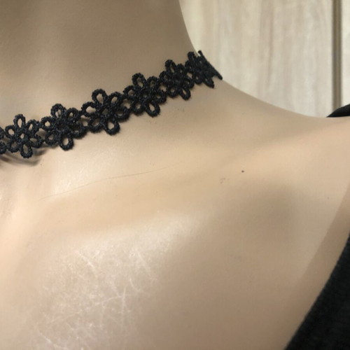 Black choker necklace