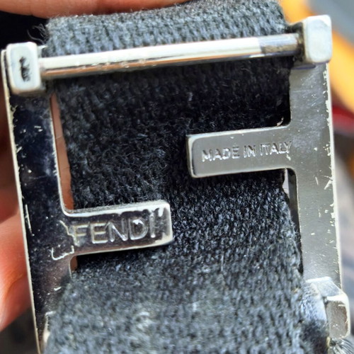 Fendi Zucca Messenger Bag used, black and brown monogram