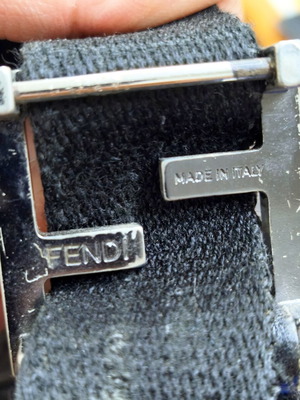 Fendi Zucca Messenger Bag used, black and brown monogram