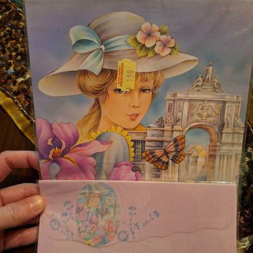 Vintage 1990 correspondence new with 4 envelopes and 6-page block