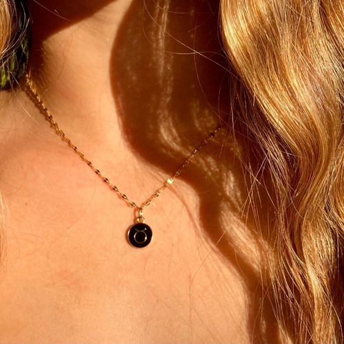 Zodiac jewelry new, gold-colored stainless steel
