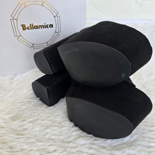 Bellamica platform sandals size 39 black suede new