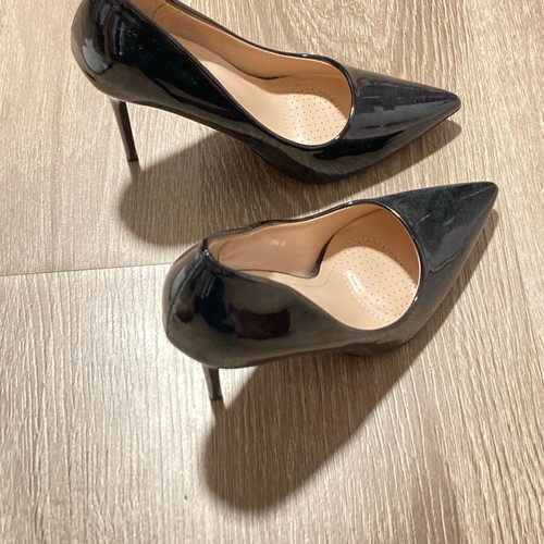 Diam Antique high heels new, size 39, 12cm heel, black