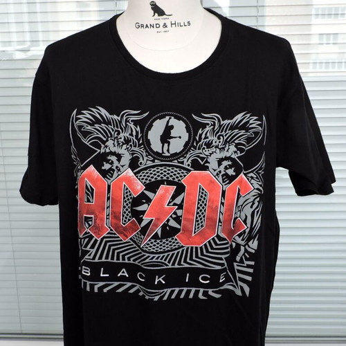 AC/DC Black Ice 2020 men's t-shirt like new, size XL/XXL, black