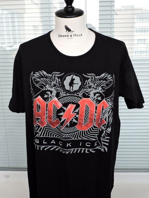 AC/DC Black Ice 2020 men's t-shirt like new, size XL/XXL, black