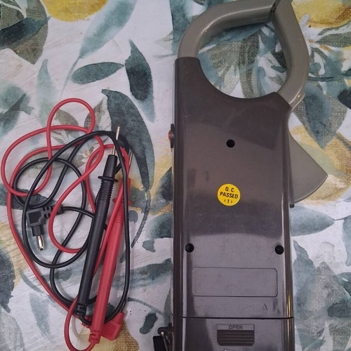 Digital Clamp Meter used with carrying case and probes