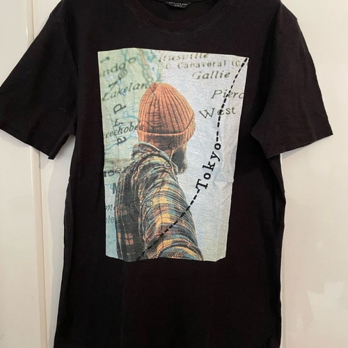 Calliope Man Hipster t-shirt S with embroidered detail like new, black