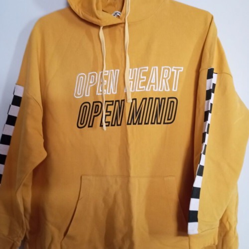 Pink Woman women's sweatshirt, yellow and black