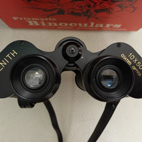 Zenith 10x50 Vintage Binoculars like new, Chance Pilkington optics