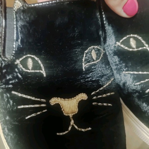 Charlotte Olympia Μαύρες Βελούδινες Μπαλαρίνες Σαν Καινούργιες, Νούμερο 40